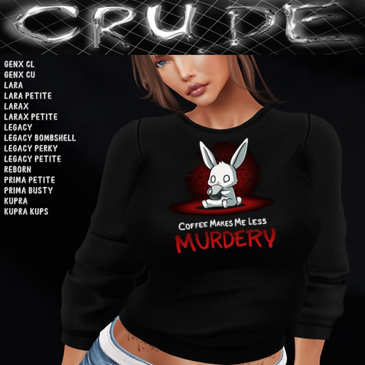 Coffee makes me less murdery Women's Sweatshirt (WSL)  <Wear Me>