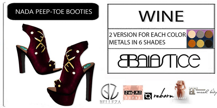 Baiastice_Nada Peep-Toe Booties-Wine