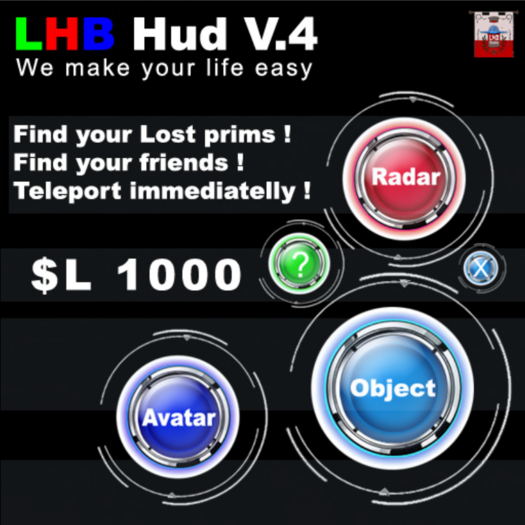 Object & Avatar Locator with Instant Teleport HUD , LHB_Hud_V4.1 in box 2025