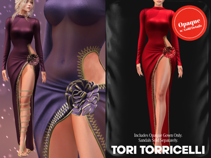 TORI TORRICELLI // Myra Gown // Red Opaque