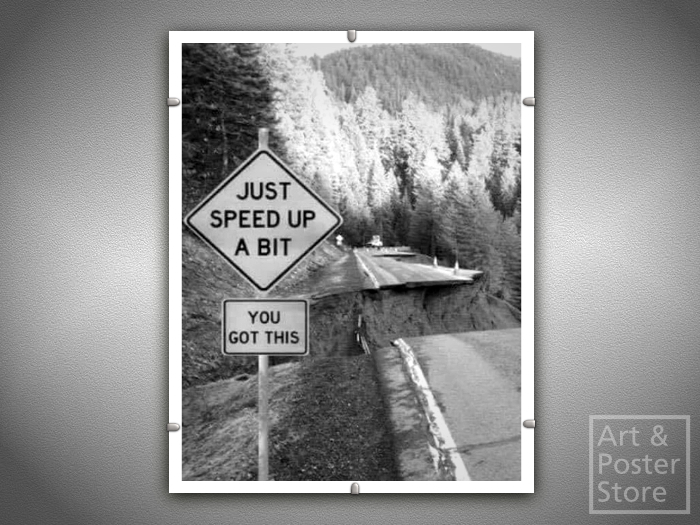 Speed Up | Funny Photo Poster | Mesh Clip Frame 