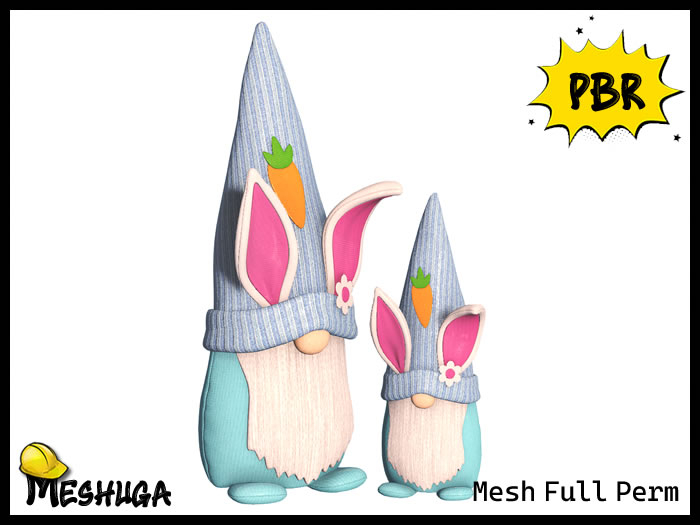 Meshuga PBR Carrot Easter Gnome Doll FULL PERM MESH