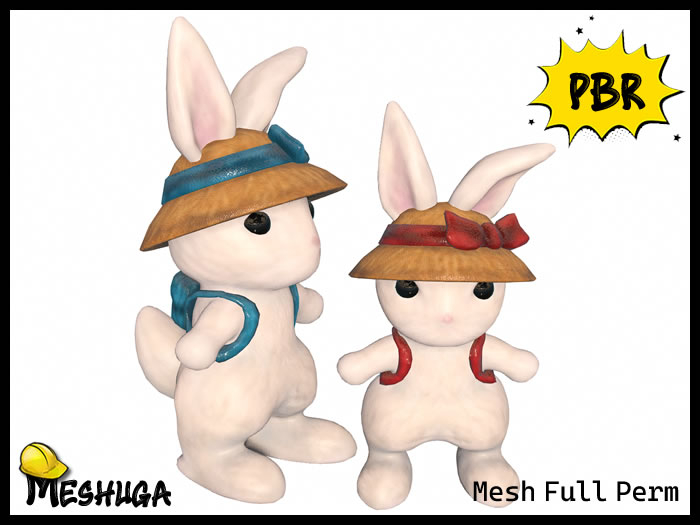 Meshuga PBR Easter Bunny with Hat FULL PERM MESH