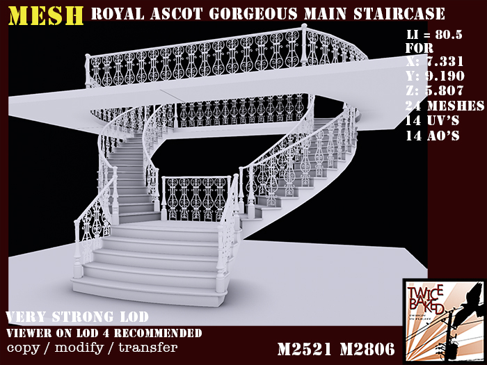 "TB" Royal Ascot gorgeous winged staircase M2521 M2806