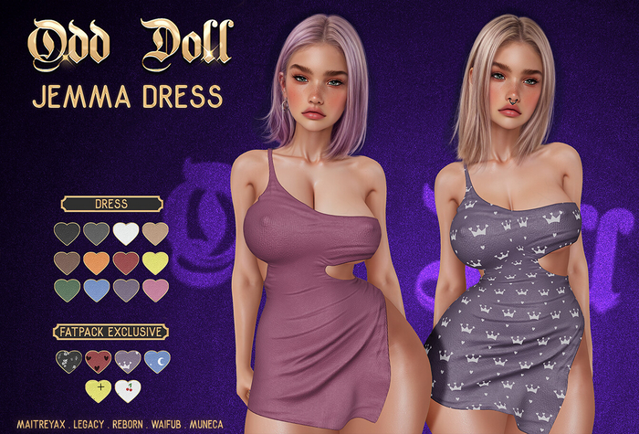 Odd Doll. Jemma Dress Muneca  FatPack - Unpacker
