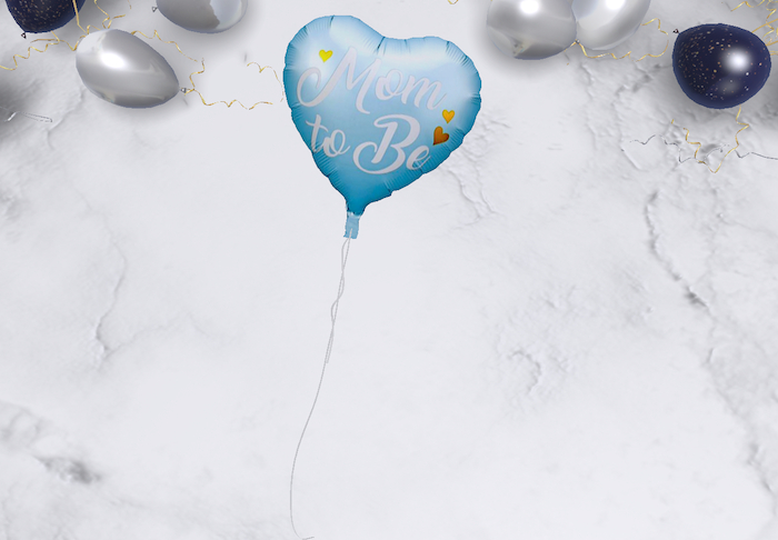 JUNE ~ Mom to be Balloon Blue