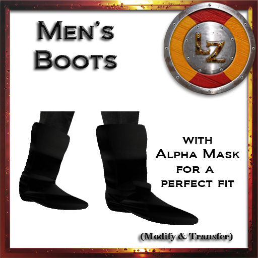 Men's Boots (Black Silk)