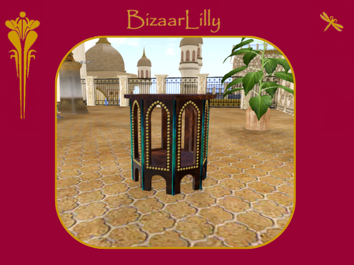 Turkish Delight Small Table ~ Turquoise