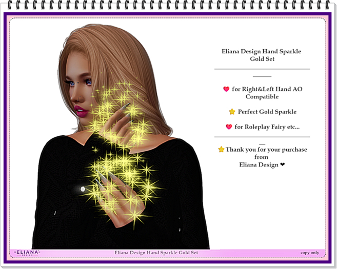 Eliana Design Hand Sparkle Gold Set