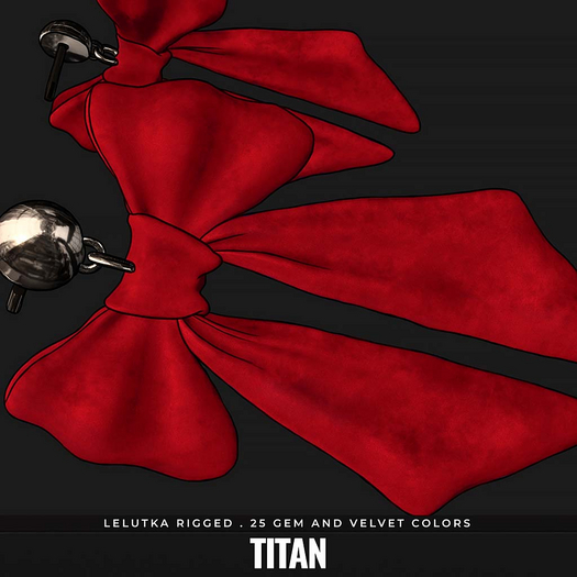 [BL] Ivy bow earrings . titan