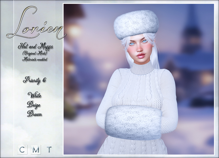 LORIEN FUR HAT AND MUFFS BOXED