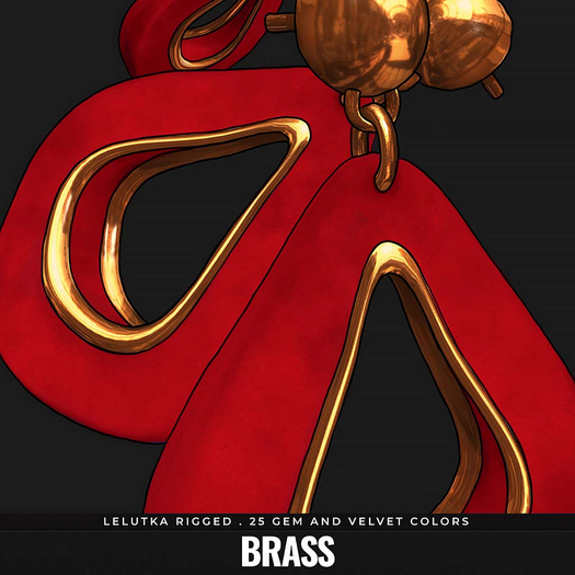 [BL] Ivy drop earrings . brass