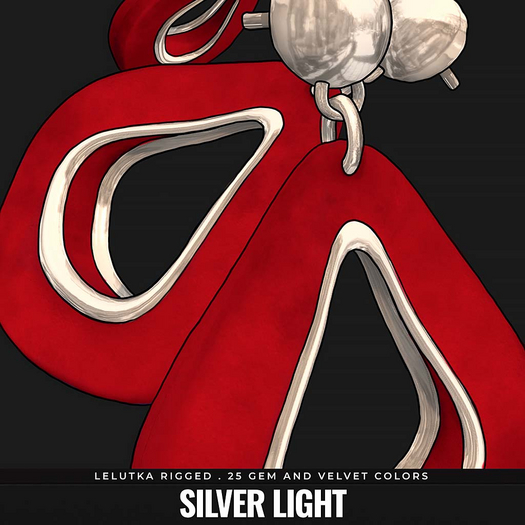 [BL] Ivy drop earrings . silver light