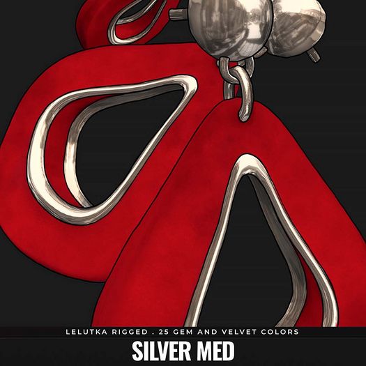 [BL] Ivy drop earrings . silver med