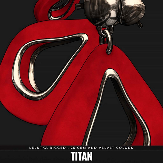 [BL] Ivy drop earrings . titan