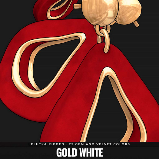 [BL] Ivy drop earrings . white gold