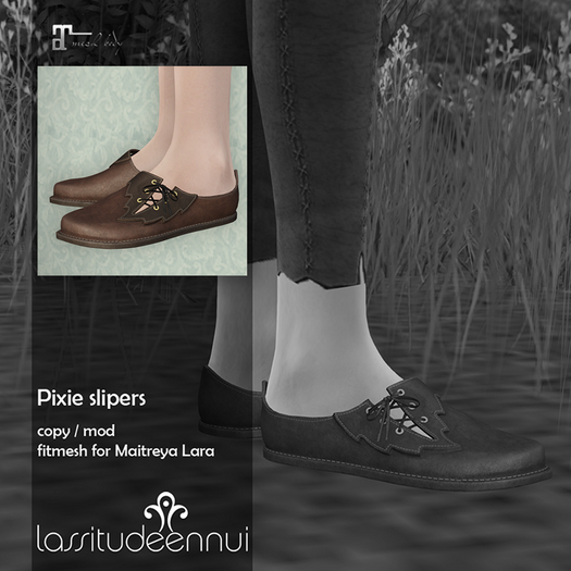 lassitude & ennui Pixie slippers - brown
