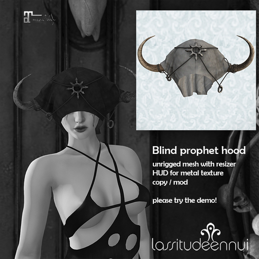 lassitude & ennui Blind prophet hood - grey