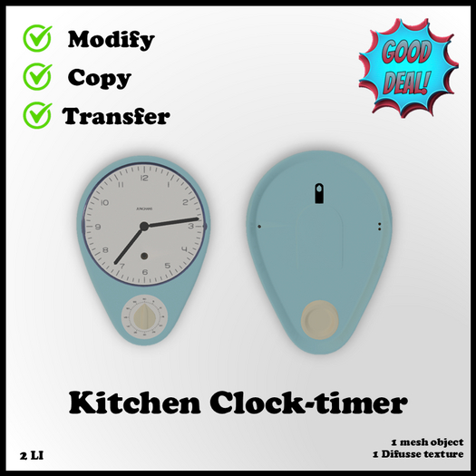 [GOOD DEAL] Kitchen Clock-Timer. BOXED/ADD&TOUCH.