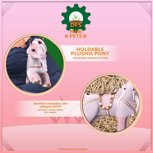 DFS Mini Pets - Mini Plushie Pony (Valentines Romantic Glow)