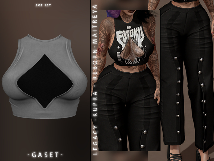 GASET - GRAY ZOE TOP