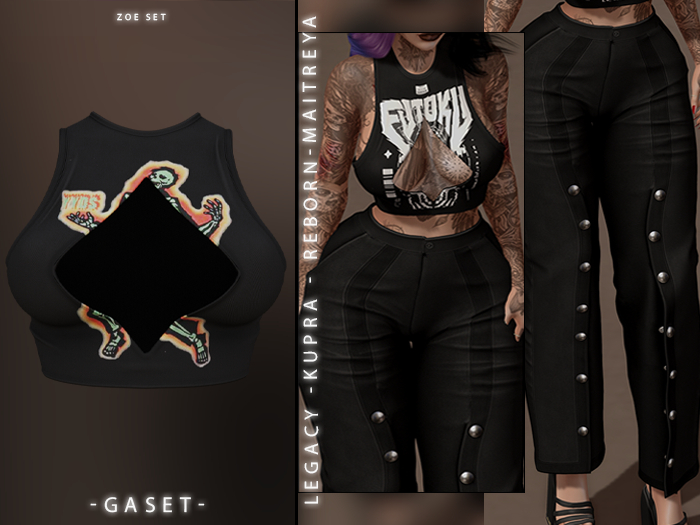 GASET - SKELETON ZOE TOP