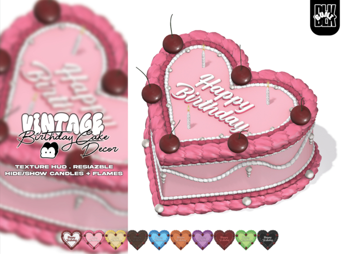 BLKBUNI: Vintage Birthday Cake [DECOR] [UNPACKER]