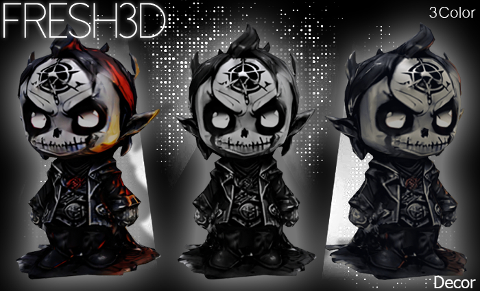 FRESH3D Goth Doll