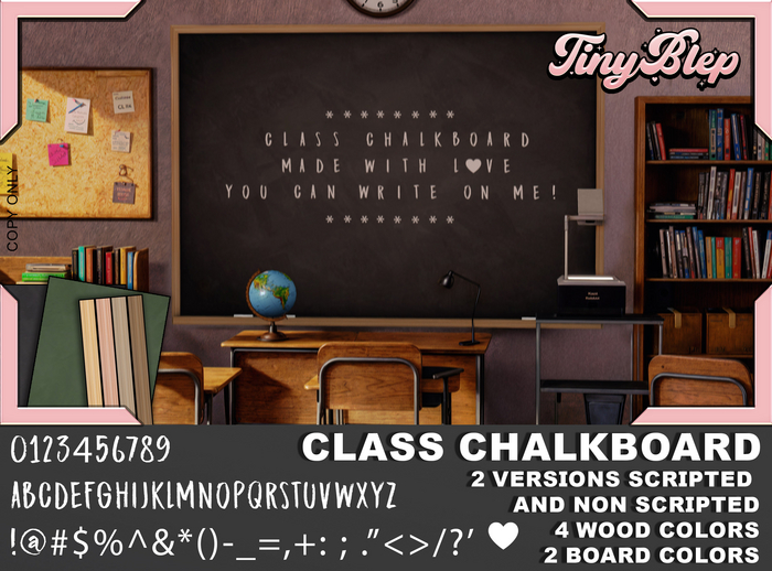 . Tiny Blep . Class Chalkboard ADD