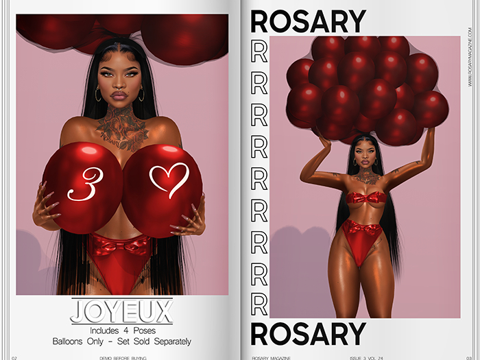 Rosary. Joyeux . Balloons Red