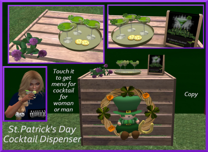 St. Patrick's Cocktails Tray - Dispenser VB