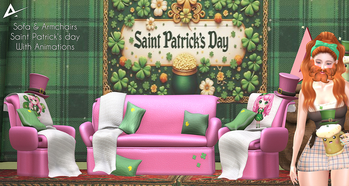 ❤️❤️Akikazu Sofa & Armchairs Saint Patrick's day Fatpack ❤️❤️