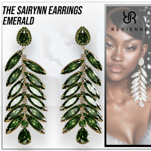 Revienne: The Sairynn Earrings [EMERALD]