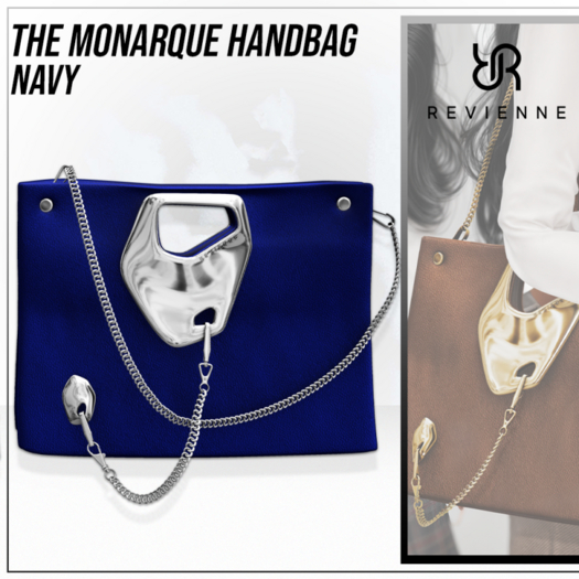 Revienne: The Monarque Handbag [NAVY]