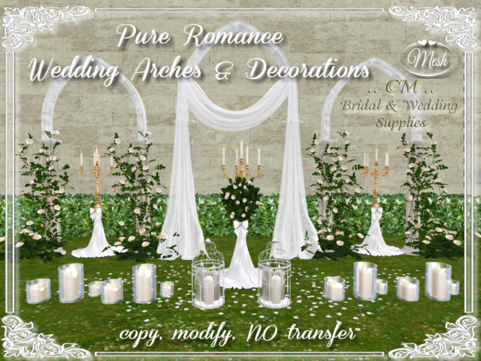 CM..Pure Romance Wedding Arches & Decor Set