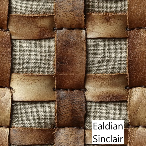 Woven Leather Over Linen Seamless Texture