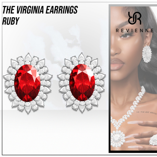 Revienne: The Virginia Earrings [RUBY]