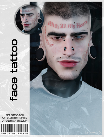 [ES] Face Tattoo All my Heart .pack
