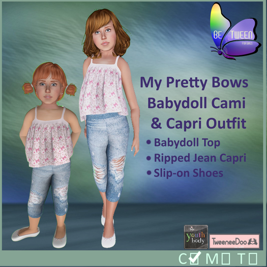 *BT* My Pretty Bows Top & Capri Set  - Boxed  2.0