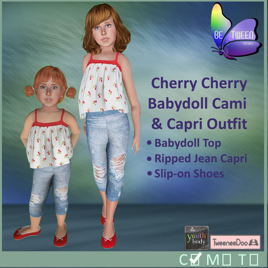 *BT* Cherry Cherry Top & Capri Set - Boxed 2.0