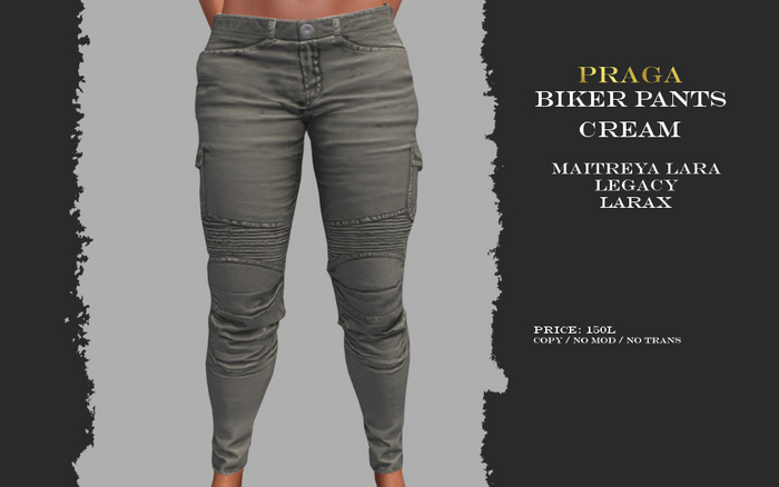 Praga Biker Pants - Cream