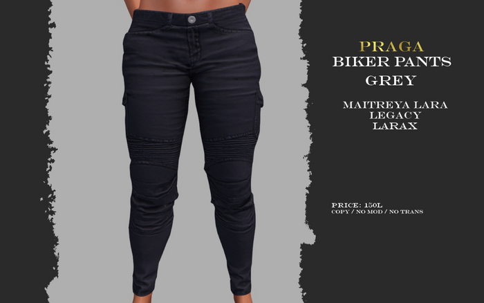 Praga Biker Pants - Grey