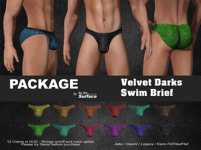 PACKAGE - Swim Brief v2 - Velvet Darks
