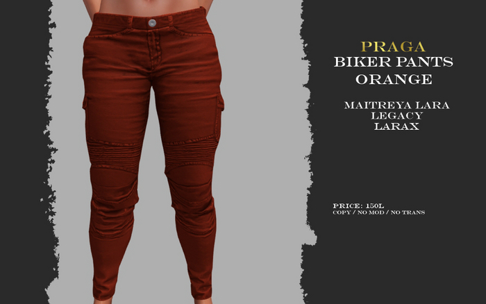 Praga Biker Pants - Orange