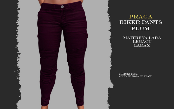 Praga Biker Pants - Plum