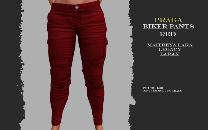 Praga Biker Pants - Red