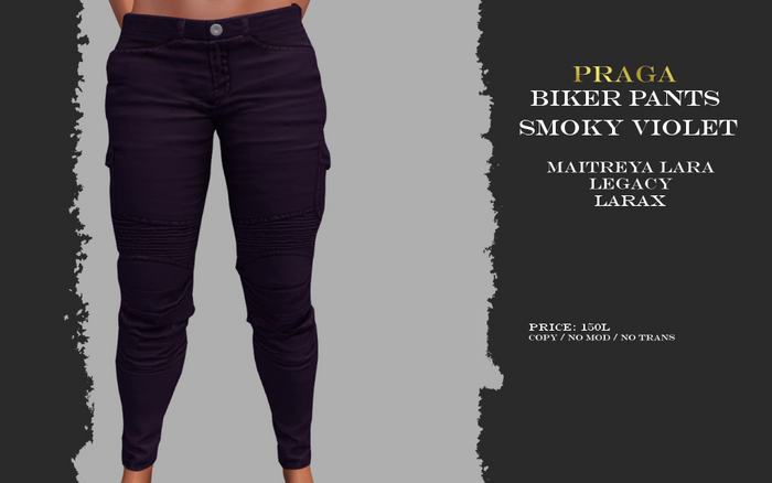 Praga Biker Pants - Smoky Violet