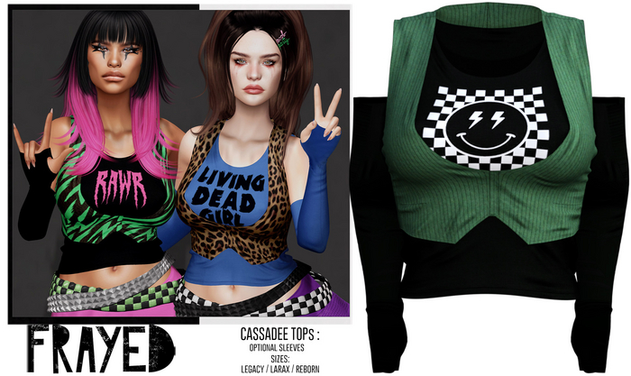 Frayed - Cassadee Top - Green