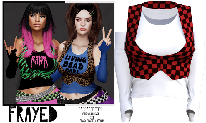 Frayed - Cassadee Top - Red Check