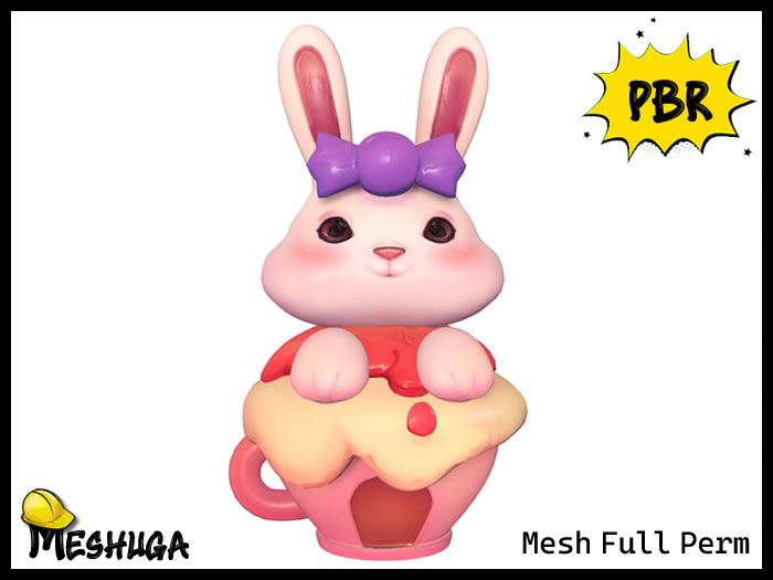 Meshuga PBR Easter Bunny in a Cup FULL PERM MESH
